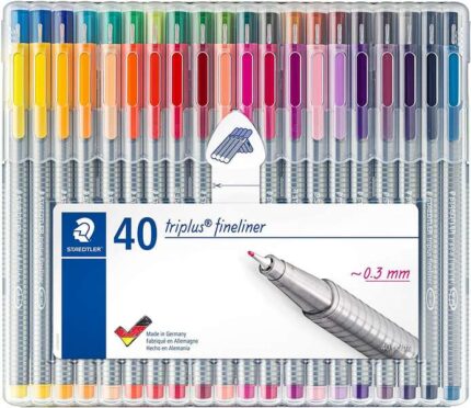 Staedtler Triplus Fineliner 334 Confezione da 40 pennarelli a punta fine - Tratto 0