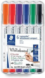 Staedtler Lumocolor 341 Confezione da 6 pennarelli per lavagna - Asciugatura rapida - Colori assortiti