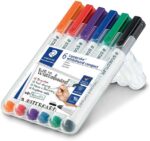 Staedtler Lumocolor 341 Confezione da 6 pennarelli per lavagna - Asciugatura rapida - Colori assortiti - immagine 2