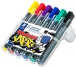 Staedtler Lumocolor 350 Confezione da 6 pennarelli permanenti - Punta smussata - Colori assortiti - immagine 2