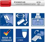 Staedtler Lumocolor 351 Confezione da 8 pennarelli per lavagna bianca - Asciugatura rapida - Colori assortiti - immagine 4