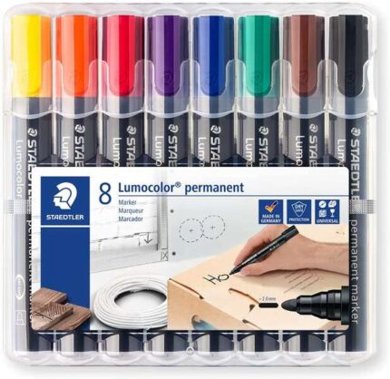 Staedtler Lumocolor 352 Confezione da 8 pennarelli indelebili - Asciugatura rapida - Colori assortiti