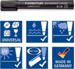 Staedtler Lumocolor 352 Confezione da 8 pennarelli indelebili - Asciugatura rapida - Colori assortiti - immagine 4