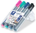 Staedtler Lumocolor Flipchart 356 Confezione da 4 pennarelli permanenti - Inchiostro a base d'acqua - Colori assortiti - immagine 2