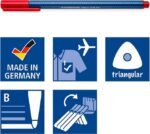 Staedtler Triplus Ball 437 Confezione da 6 penne a sfera - Tratto 1,4 mm - Scrittura fluida - Colori assortiti - immagine 4