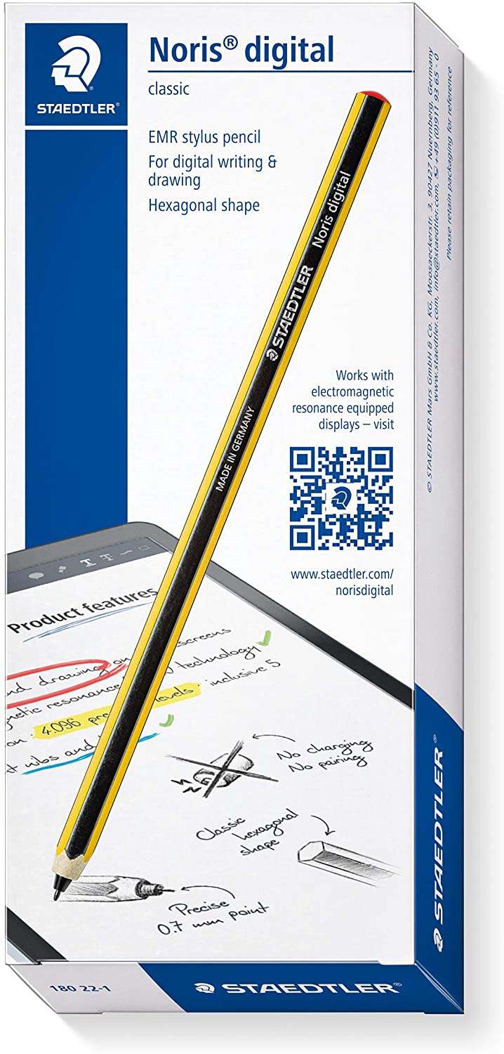 Staedtler Noris Digital Pacchetto matita digitale + 5 punte di ricambio - Superficie antiscivolo - Non necessita di ricarica