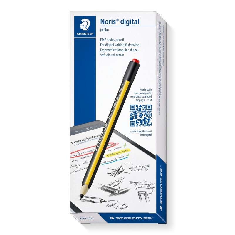 Staedtler Noris Digital Jumbo Pack con matita digitale + 5 punte di ricambio - Superficie antiscivolo - Non necessita di ricarica