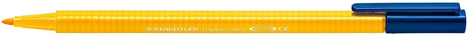 Staedtler Triplus Color 323 Pennarello a punta fine - Tratto di circa 1 mm - Inchiostro a base d'acqua - Colore giallo intenso