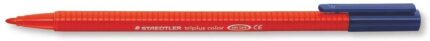 Staedtler Triplus Color 323 Pennarello a punta fine - Tratto 1 mm circa - Inchiostro a base d'acqua - Colore rosso