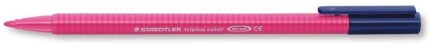 Staedtler Triplus Color 323 Pennarello a punta fine - Tratto circa 1 mm - Inchiostro a base d'acqua - Colore magenta