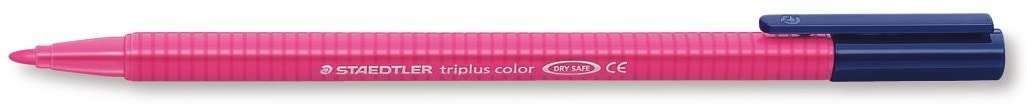 Staedtler Triplus Color 323 Pennarello a punta fine - Tratto circa 1 mm - Inchiostro a base d'acqua - Colore magenta