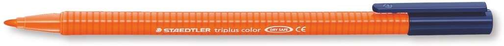 Staedtler Triplus Color 323 Pennarello a punta fine - Tratto 1 mm circa - Inchiostro a base d'acqua - Colore Arancione