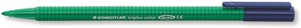 Staedtler Triplus Color 323 Pennarello a punta fine - Larghezza tratto circa 1 mm - Inchiostro a base d'acqua - Colore verde