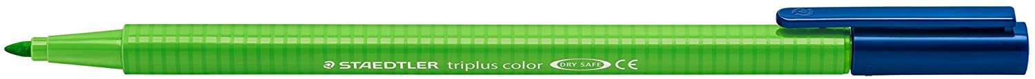 Staedtler Triplus Color 323 Pennarello a punta fine - Tratto di circa 1 mm - Inchiostro a base d'acqua - Colore verde giallo