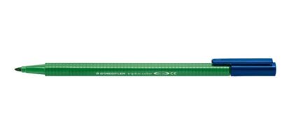Staedtler Triplus Color 323 Pennarello a punta fine - Tratto circa 1 mm - Inchiostro a base d'acqua - Colore verde intenso