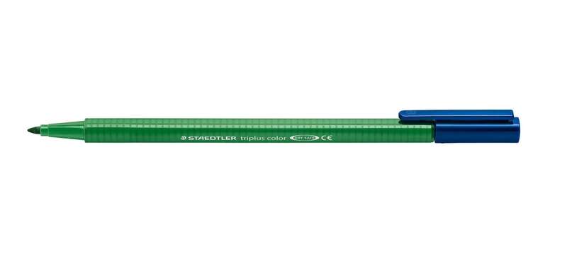 Staedtler Triplus Color 323 Pennarello a punta fine - Tratto circa 1 mm - Inchiostro a base d'acqua - Colore verde intenso