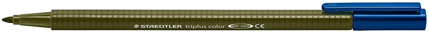 Staedtler Triplus Color 323 Pennarello a punta fine - Tratto circa 1 mm - Inchiostro a base d'acqua - Colore verde oliva