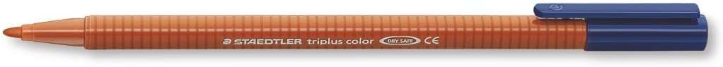 Staedtler Triplus Color 323 Pennarello a punta fine - Tratto circa 1 mm - Inchiostro a base d'acqua - Colore terra di Siena bruciata