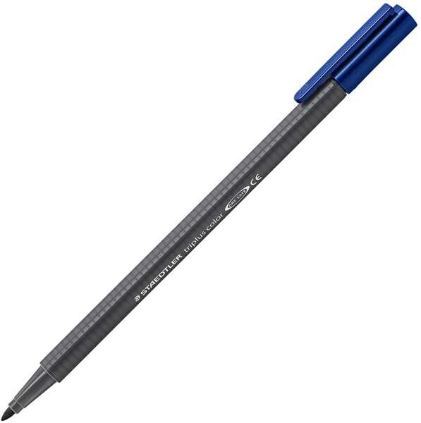 Staedtler Triplus Color 323 Pennarello a punta fine - Tratto circa 1 mm - Inchiostro a base d'acqua - Colore Grigio