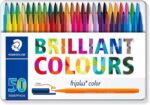 Staedtler Triplus Color 323 Confezione da 50 pennarelli a punta fine - Tratto 1 mm circa - Inchiostro a base d'acqua - Colori assortiti