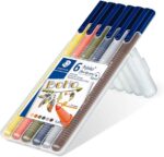 Staedtler Triplus Color 323 Confezione da 6 pennarelli a punta fine - Tratto di circa 1 mm - Inchiostro a base d'acqua - Colori assortiti - immagine 2