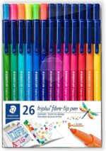 Staedtler Triplus Color 323 Confezione da 26 pennarelli a punta fine - Tratto 1 mm circa - Inchiostro a base d'acqua - Colori assortiti
