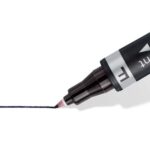 Staedtler Lumocolor 348 Pennarello permanente a doppia punta - Asciugatura rapida - Colore rosso - immagine 2