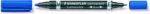 Staedtler Lumocolor 348 Pennarello permanente a doppia punta - Asciugatura rapida - Colore blu