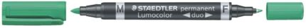 Staedtler Lumocolor 348 Pennarello permanente a doppia punta - Asciugatura rapida - Colore verde