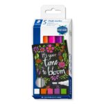 Staedtler Lumocolor 344 Confezione da 5 pennarelli a gesso liquido - Tratto 2