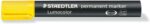 Staedtler Lumocolor 350 Pennarello permanente - Punta smussata 2-5 mm circa - Inchiostro a base alcolica - Asciugatura rapida - Colore giallo