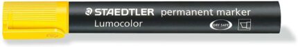 Staedtler Lumocolor 350 Pennarello permanente - Punta smussata 2-5 mm circa - Inchiostro a base alcolica - Asciugatura rapida - Colore giallo