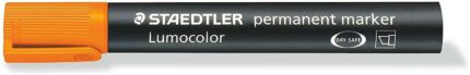 Staedtler Lumocolor 350 Pennarello permanente - Punta smussata 2-5 mm circa - Inchiostro a base alcolica - Asciugatura rapida - Colore arancione