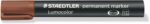 Staedtler Lumocolor 350 Pennarello permanente - Punta smussata 2-5 mm circa - Inchiostro a base di alcool - Asciugatura rapida - Colore marrone