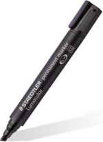 Staedtler Lumocolor 350 Pennarello permanente - Punta smussata 2-5 mm circa - Inchiostro a base di alcool - Asciugatura rapida - Colore nero