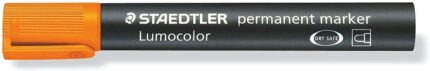 Staedtler Lumocolor 352 Pennarello permanente - Punta tonda - Tratto di circa 2 mm - Cappuccio con clip - Asciugatura rapida - Colore arancione