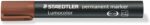 Staedtler Lumocolor 352 Pennarello permanente - Punta tonda - Tratto di circa 2 mm - Cappuccio con clip - Asciugatura rapida - Colore marrone