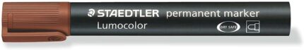 Staedtler Lumocolor 352 Pennarello permanente - Punta tonda - Tratto di circa 2 mm - Cappuccio con clip - Asciugatura rapida - Colore marrone