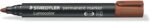 Staedtler Lumocolor 352 Pennarello permanente - Punta tonda - Tratto di circa 2 mm - Cappuccio con clip - Asciugatura rapida - Colore marrone - immagine 2
