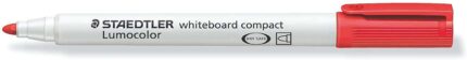 Staedtler Lumocolor 341 Pennarello per lavagna bianca - Punta smussata 1 - 2 mm circa - Asciugatura rapida - Colore rosso
