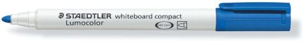 Staedtler Lumocolor 341 Pennarello per lavagna bianca - Punta smussata 1 - 2 mm circa - Asciugatura rapida - Colore blu