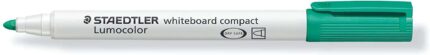 Staedtler Lumocolor 341 Pennarello per lavagna bianca - Punta smussata 1 - 2 mm circa - Asciugatura rapida - Colore verde