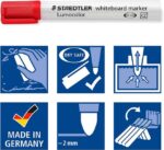Staedtler Lumocolor 351 Confezione da 10 pennarelli per lavagna bianca - Punta da 2 mm circa - Asciugatura rapida - Colori assortiti - immagine 3