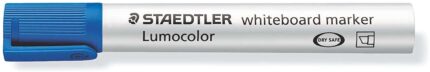 Staedtler Lumocolor 351 Pennarello per lavagna bianca - Punta smussata 2 - 5 mm circa - Asciugatura rapida - Colore blu