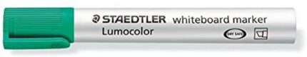 Staedtler Lumocolor 351 Pennarello per lavagna bianca - Punta smussata 2 - 5 mm circa - Asciugatura rapida - Colore verde