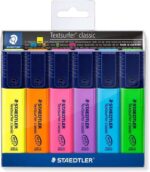 Staedtler Textsurfer Classic 364 Confezione da 6 pennarelli fluorescenti - Asciugatura rapida - Tratto 1 - 5 mm circa - Colori assortiti