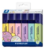Staedtler Textsurfer Classic 364 Pastel Confezione da 6 pennarelli fluorescenti - Asciugatura rapida - Tratto 1 - 5 mm circa - Colori pastello assortiti