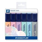 Staedtler Textsurfer Classic 364 Confezione da 6 evidenziatori fluorescenti - Asciugatura rapida - Tratto 1 - 5 mm circa - Colori pastello assortiti