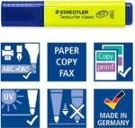 Staedtler Textsurfer Classic 364 Confezione da 8 evidenziatori fluorescenti - Punta smussata 1 - 5 mm circa - Asciugatura rapida - Colori assortiti - immagine 3