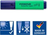 Staedtler Textsurfer Classic 364 Confezione da 4 evidenziatori fluorescenti - Punta smussata 1 - 5 mm circa - Asciugatura rapida - Colori assortiti - immagine 3